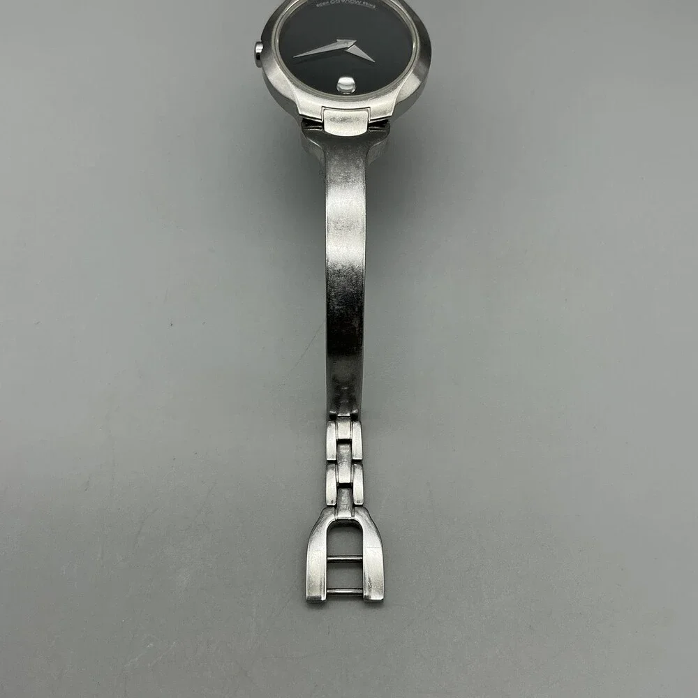 Movado 84 A1 1846 Womens Watch 24mm Black Dial Stainless Swiss New Battery 6.25